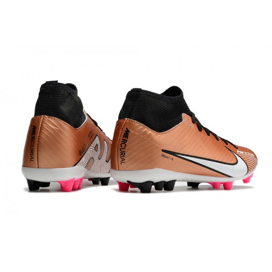 Nike Air Zoom Mercurial Superfly IX Academy AG High Brown Black Women/Men Football Boots