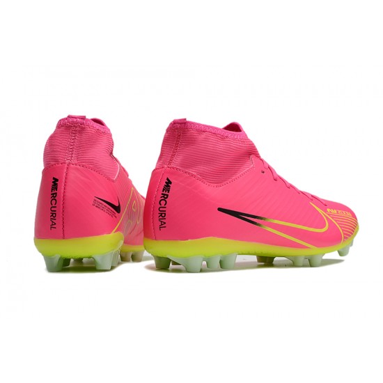 Nike Air Zoom Mercurial Superfly IX Academy AG High Green Pink Women/Men Football Boots