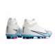 Nike Air Zoom Mercurial Superfly IX Academy AG High White Blue Women/Men Football Boots