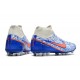 Nike Air Zoom Mercurial Superfly IX Academy AG High White Dark Blue Women/Men Football Boots