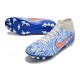 Nike Air Zoom Mercurial Superfly IX Academy AG High White Dark Blue Women/Men Football Boots