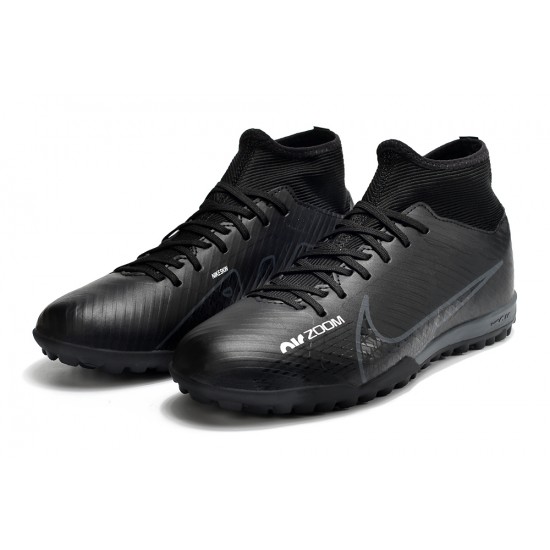 Nike Air Zoom Mercurial Superfly IX Academy TF High Black Women/Men Football Boots