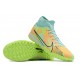 Nike Air Zoom Mercurial Superfly IX Academy TF High Turqoise Khaki Green Women/Men Football Boots