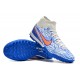 Nike Air Zoom Mercurial Superfly IX Academy TF High White Blue Women/Men Football Boots