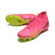 Nike Air Zoom Mercurial Superfly IX Elite AG High Green Pink Women/Men Football Boots