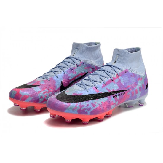 Nike Air Zoom Mercurial Superfly IX Elite AG High Purple Grey Women/Men Football Boots