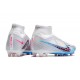 Nike Air Zoom Mercurial Superfly IX Elite AG High White Blue Pink Women/Men Football Boots