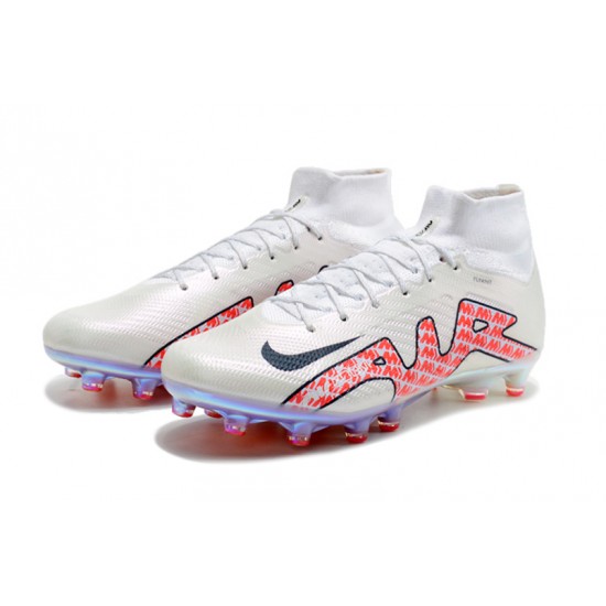 Nike Air Zoom Mercurial Superfly IX Elite AG High White Pink Women/Men Football Boots