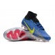 Nike Air Zoom Mercurial Superfly IX Elite FG High Black Blue Yellow Women/Men Football Boots