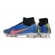 Nike Air Zoom Mercurial Superfly IX Elite FG High Black Blue Yellow Women/Men Football Boots