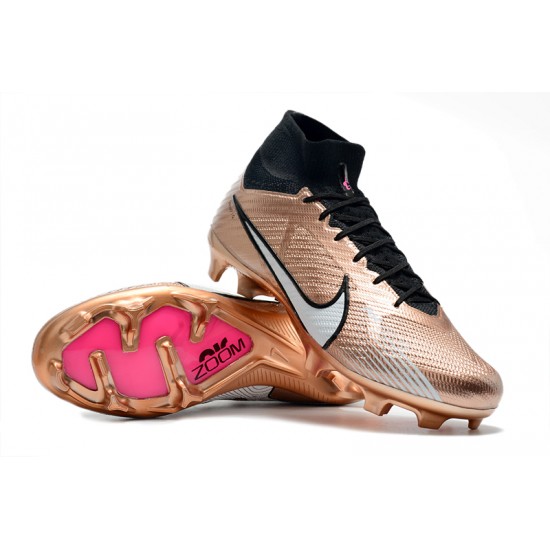 Nike Air Zoom Mercurial Superfly IX Elite FG High Black Brown Women/Men Football Boots