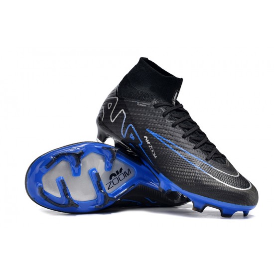 Nike Air Zoom Mercurial Superfly IX Elite FG High Black Dark Blue Women/Men Football Boots