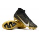 Nike Air Zoom Mercurial Superfly IX Elite FG High Black Gold Women/Men Football Boots