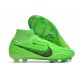 Nike Air Zoom Mercurial Superfly IX Elite FG High Black Green Women/Men Football Boots