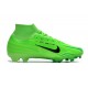 Nike Air Zoom Mercurial Superfly IX Elite FG High Black Green Women/Men Football Boots