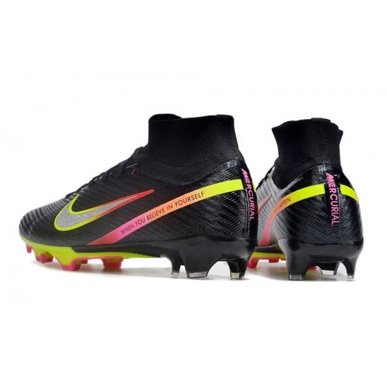 Nike Air Zoom Mercurial Superfly IX Elite FG High Black Multi Women/Men Football Boots