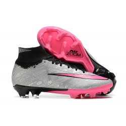 Nike Air Zoom Mercurial Superfly IX Elite FG High Black Pink Grey Women/Men Football Boots