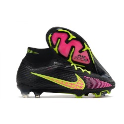 Nike Air Zoom Mercurial Superfly IX Elite FG High Black Pink Yellow Women/Men Football Boots
