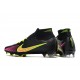 Nike Air Zoom Mercurial Superfly IX Elite FG High Black Pink Yellow Women/Men Football Boots