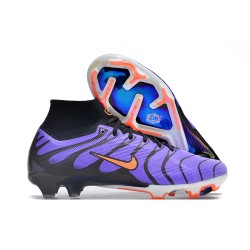 Nike Air Zoom Mercurial Superfly IX Elite FG High Black Purple Women/Men Football Boots