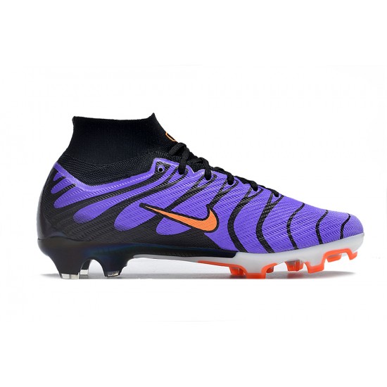 Nike Air Zoom Mercurial Superfly IX Elite FG High Black Purple Women/Men Football Boots