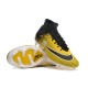 Nike Air Zoom Mercurial Superfly IX Elite FG High Black White Yellow Women/Men Football Boots