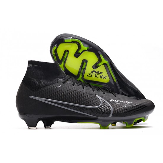 Nike Air Zoom Mercurial Superfly IX Elite FG High Black Yellow Men Football Boots