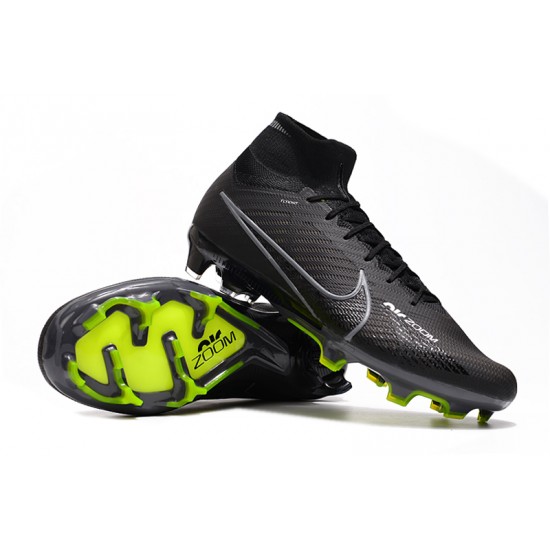 Nike Air Zoom Mercurial Superfly IX Elite FG High Black Yellow Men Football Boots