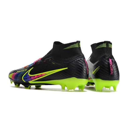 Nike Air Zoom Mercurial Superfly IX Elite FG High Blue Black Yellow Women/Men Football Boots