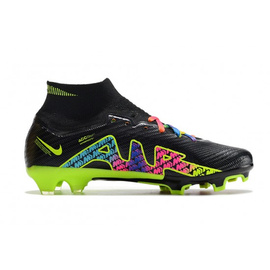 Nike Air Zoom Mercurial Superfly IX Elite FG High Blue Black Yellow Women/Men Football Boots