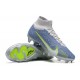 Nike Air Zoom Mercurial Superfly IX Elite FG High Blue Grey Women/Men Football Boots