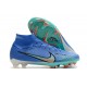 Nike Air Zoom Mercurial Superfly IX Elite FG High Blue Turqoise Women/Men Football Boots