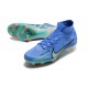 Nike Air Zoom Mercurial Superfly IX Elite FG High Blue Turqoise Women/Men Football Boots