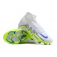 Nike Air Zoom Mercurial Superfly IX Elite FG High Blue White Yellow Women/Men Football Boots