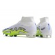 Nike Air Zoom Mercurial Superfly IX Elite FG High Blue White Yellow Women/Men Football Boots