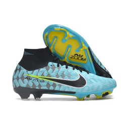 Nike Air Zoom Mercurial Superfly IX Elite FG High Blue Yellow Black Women/Men Football Boots