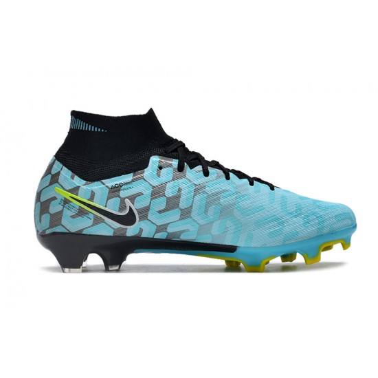 Nike Air Zoom Mercurial Superfly IX Elite FG High Blue Yellow Black Women/Men Football Boots