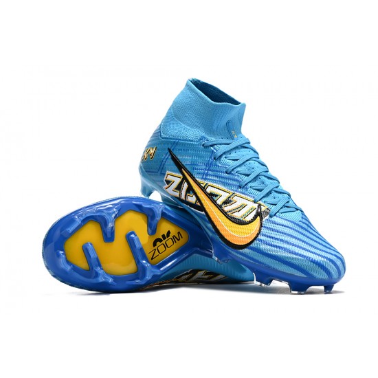 Nike Air Zoom Mercurial Superfly IX Elite FG High Blue Yellow Women/Men Football Boots