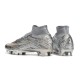 Nike Air Zoom Mercurial Superfly IX Elite FG High Gold Silver Women/Men Football Boots