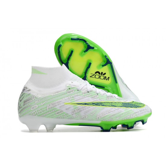 Nike Air Zoom Mercurial Superfly IX Elite FG High Green White Women/Men Football Boots