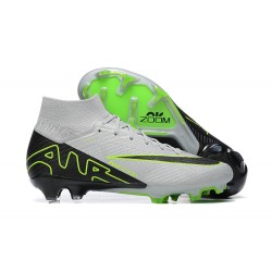 Nike Air Zoom Mercurial Superfly IX Elite FG High Grey Black Green Women/Men Football Boots