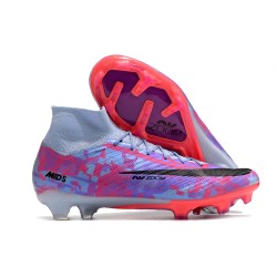 Nike Air Zoom Mercurial Superfly IX Elite FG High Grey Pink Purple Women/Men Football Boots