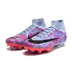 Nike Air Zoom Mercurial Superfly IX Elite FG High Grey Pink Purple Women/Men Football Boots