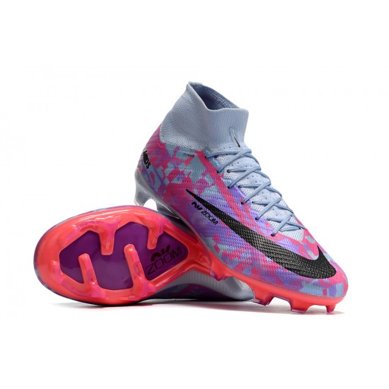 Nike Air Zoom Mercurial Superfly IX Elite FG High Grey Pink Purple Women/Men Football Boots