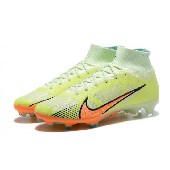 Nike Air Zoom Mercurial Superfly IX Elite FG High Light Green Orange Men Football Boots