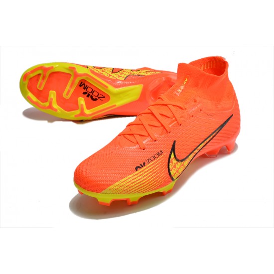 Nike Air Zoom Mercurial Superfly IX Elite FG High Orange Yellow Women/Men Football Boots