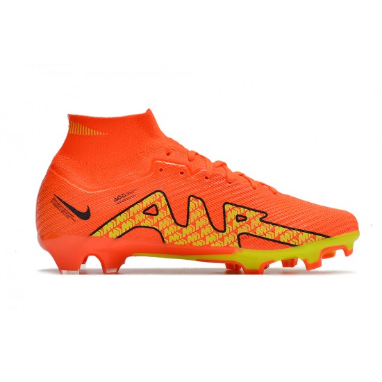 Nike Air Zoom Mercurial Superfly IX Elite FG High Orange Yellow Women/Men Football Boots