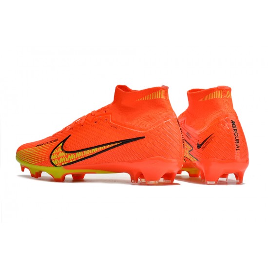 Nike Air Zoom Mercurial Superfly IX Elite FG High Orange Yellow Women/Men Football Boots