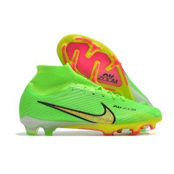 Nike Air Zoom Mercurial Superfly IX Elite FG High Pink Green Women/Men Football Boots