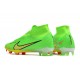 Nike Air Zoom Mercurial Superfly IX Elite FG High Pink Green Women/Men Football Boots